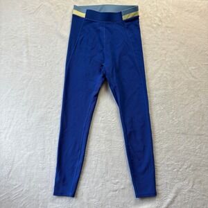 WILO‎ Leggings Women Sz Small Royal Blue Ribbed High Waist Athletic Yoga Workout